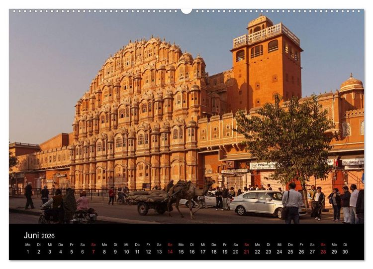 Produktbild: Indien, vom Taj Mahal zur W&uuml;ste Thar (Wandkalender 2026 DIN A2 quer), CALVENDO Monatskalender