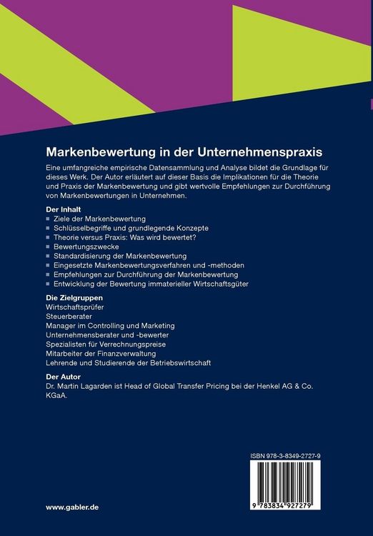 Produktbild: Markenbewertung in der Unternehmenspraxis