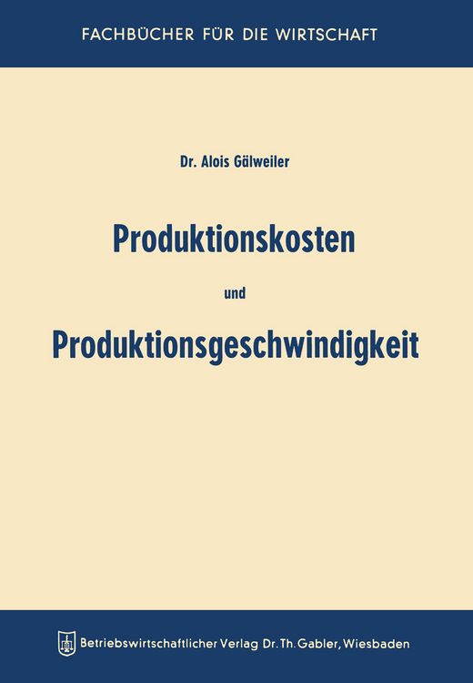 Produktbild: Produktionskosten und Produktionsgeschwindigkeit
