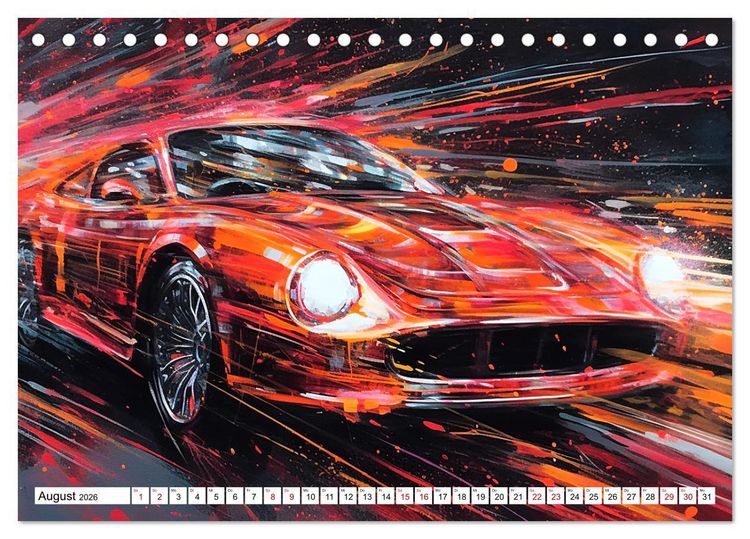 Produktbild: Neon Speed (Tischkalender 2026 DIN A5 quer), CALVENDO Monatskalender