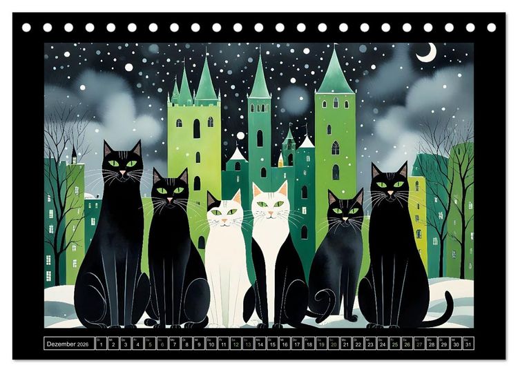 Produktbild: Schnurrendes Katzenget&uuml;mmel (Tischkalender 2026 DIN A5 quer), CALVENDO Monatskalender