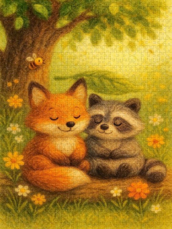 Produktbild: CALVENDO Puzzle Waldtr&auml;ume zu zweit | 1000 Teile Lege-Gr&ouml;&szlig;e 64x48cm Foto-Puzzle f&uuml;r gl&uuml;ckliche Stunden