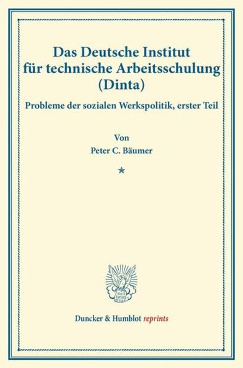 Produktbild: Das Deutsche Institut f&uuml;r technische Arbeitsschulung (Dinta).
