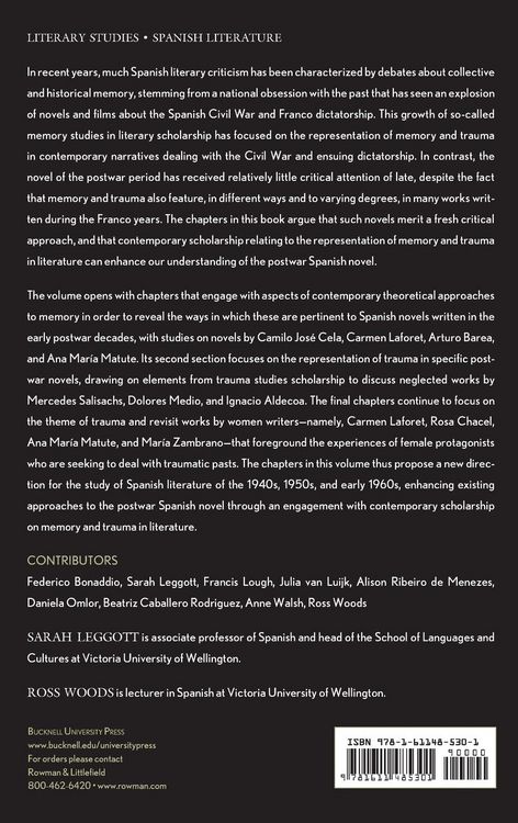 Produktbild: Memory and Trauma in the Postwar Spanish Novel