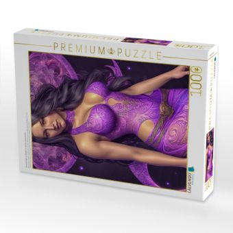 Produktbild: CALVENDO Puzzle Rhonda tr&auml;gt ein Modell mit aparten Ausschnitten. | 1000 Teile Lege-Gr&ouml;&szlig;e 64x48cm Foto-Puzzle f&uuml;r gl&uuml;ckliche Stunden