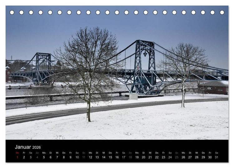 Produktbild: Kaiser-Wilhelm-Br&uuml;cke Wilhelmshaven (Tischkalender 2026 DIN A5 quer), CALVENDO Monatskalender
