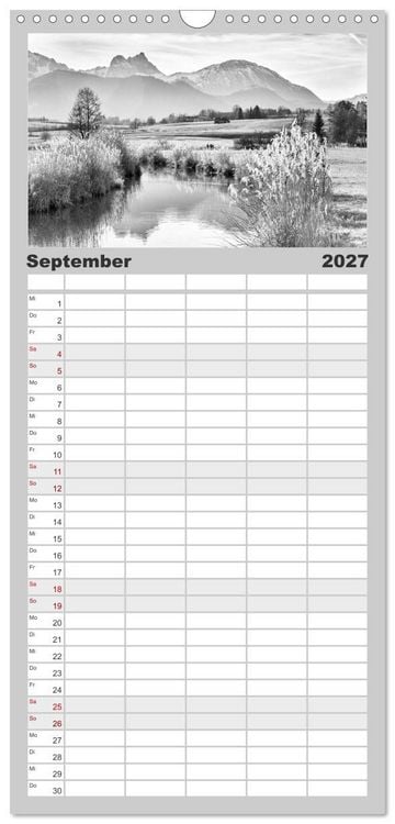 Produktbild: Familienplaner 2027 - Traumhafte Allg&auml;uer Alpen mit 5 Spalten (Wandkalender, 21 x 45 cm) CALVENDO