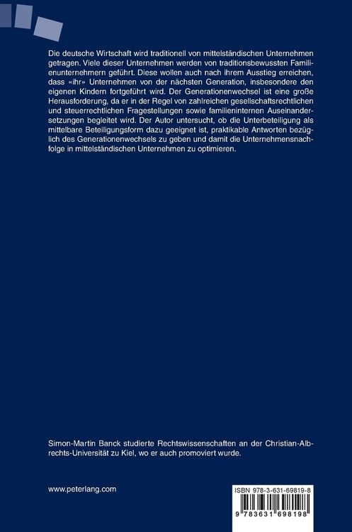 Produktbild: Die Unterbeteiligung als Gestaltungsinstrument der Unternehmensnachfolge