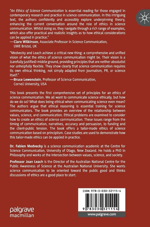 Produktbild: An Ethics of Science Communication