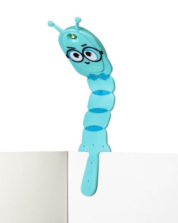 Produktbild: Bookworm Flexilight Leselicht (Blau) - 2 in 1 Leselampe & Lesezeichen - LED Leselicht - Geschenk für Leser, Buchliebhaber - Deutsche Ausgabe