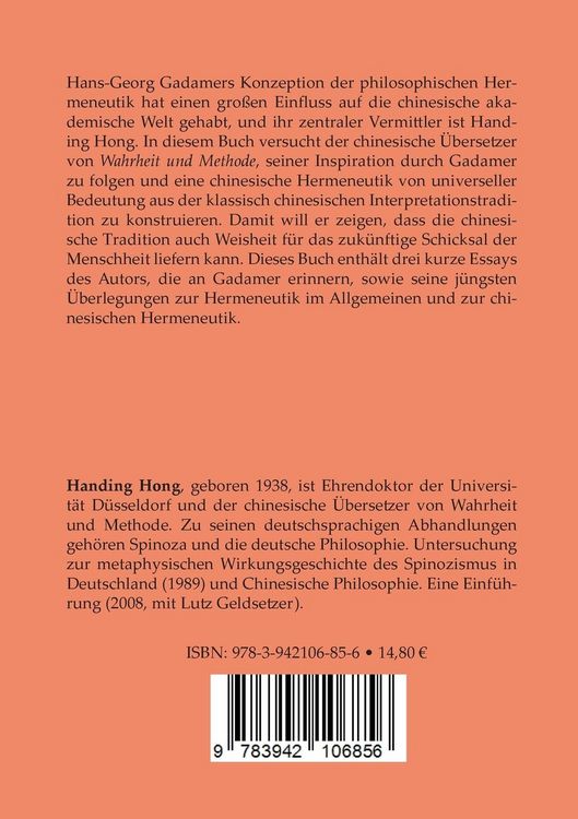 Produktbild: Blick nach Osten. Versuch der Konstruktion einer chinesischen Hermeneutik