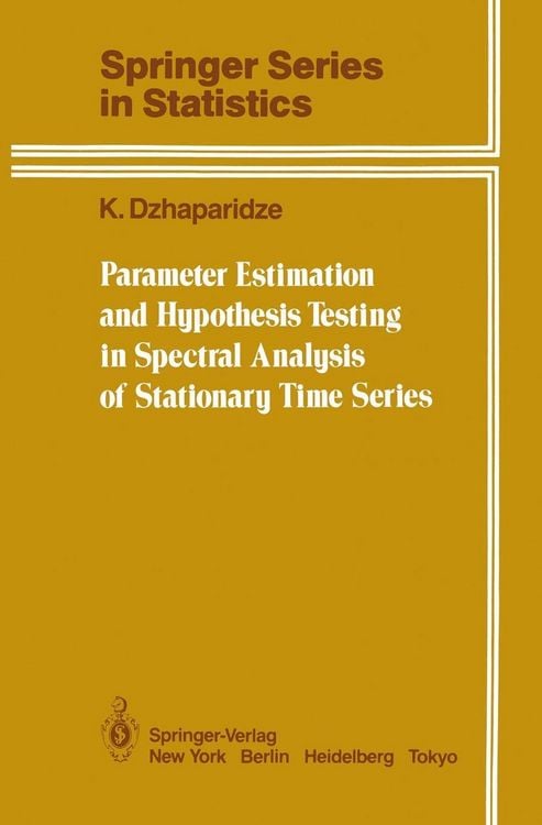 Produktbild: Parameter Estimation and Hypothesis Testing in Spectral Analysis of Stationary Time Series