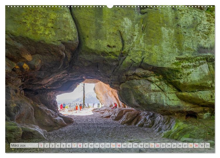 Produktbild: S&auml;chsische Schweiz - Wandern durch das Elbsandsteingebirge (hochwertiger Premium Wandkalender 2026 DIN A2 quer), Kunstdruck in Hochglanz