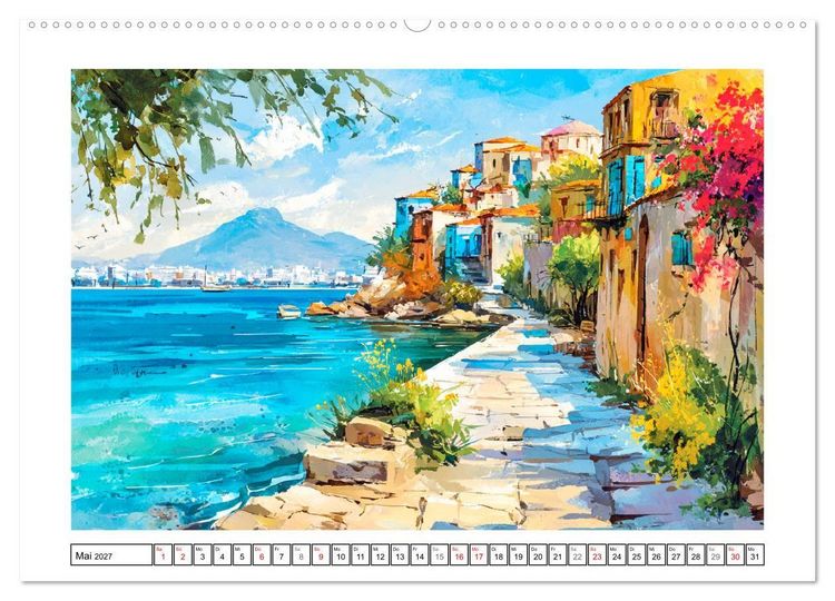 Produktbild: Griechenland. Zwischen Inseln, Antike und Mittelmeer (hochwertiger Premium Wandkalender 2027 DIN A2 quer), Kunstdruck in Hochglanz