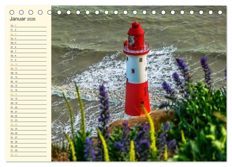 Produktbild: Leuchtt&uuml;rme - maritime Wegweiser weltweit (Tischkalender 2026 DIN A5 quer), CALVENDO Monatskalender