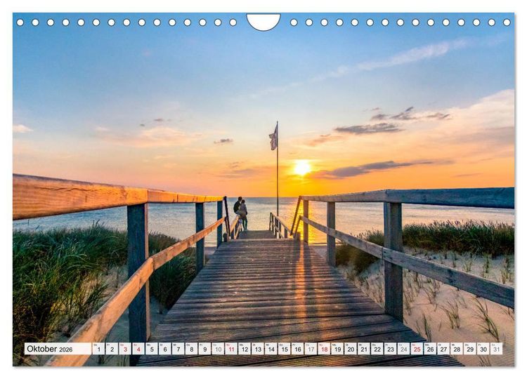Produktbild: INSELLIEBE SYLT Zauberhafte Momente (Wandkalender 2026 DIN A4 quer), CALVENDO Monatskalender