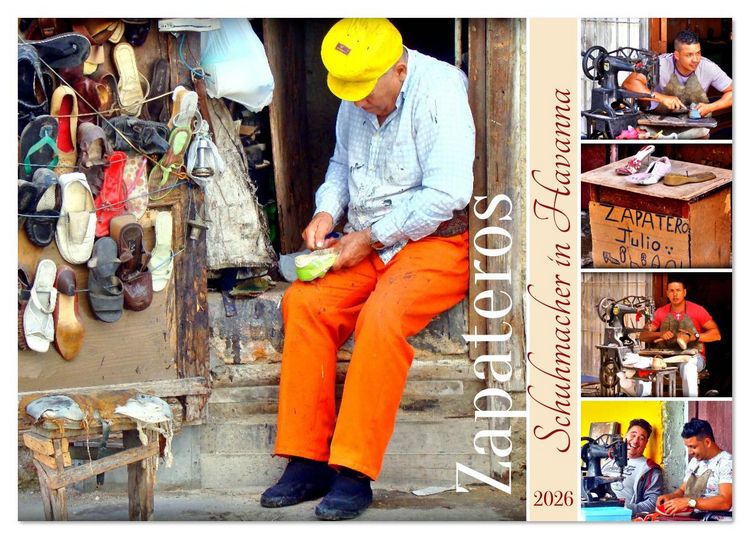 Produktbild: Zapateros - Schuhmacher in Havanna (Tischkalender 2026 DIN A5 quer), CALVENDO Monatskalender