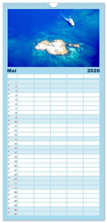 Produktbild: Familienplaner 2026 - Norwegen - Unterwegs auf den Lofoten mit 5 Spalten (Wandkalender, 21 x 45 cm) CALVENDO