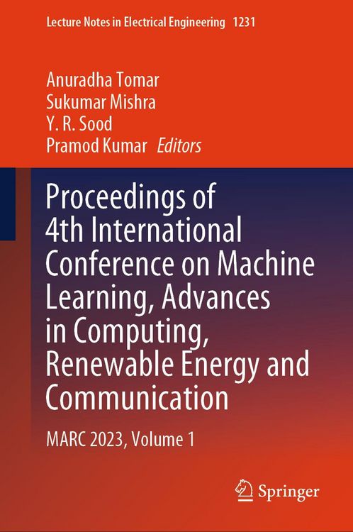 Produktbild: Proceedings of 4th International Conference on Machine Learning, Advances in Computing, Renewable Energy and Communication
