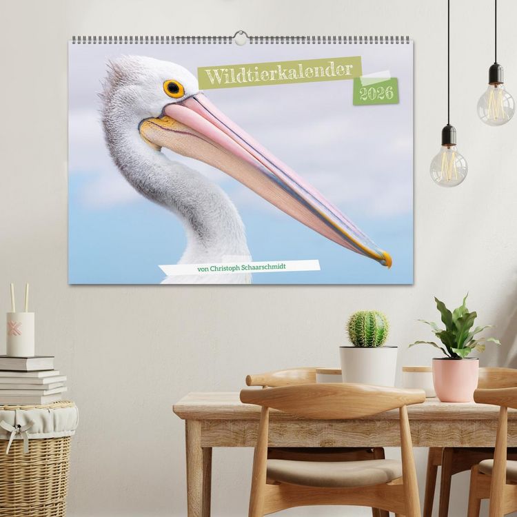 Produktbild: Wildtierkalender (Wandkalender 2026 DIN A2 quer), CALVENDO Monatskalender