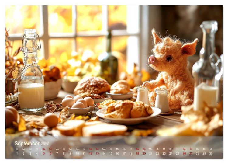 Produktbild: Eierlegende Wollmilchsau &ndash; der lustige Kalender mit Fabelwesen (Tischkalender 2026 DIN A5 quer), CALVENDO Monatskalender