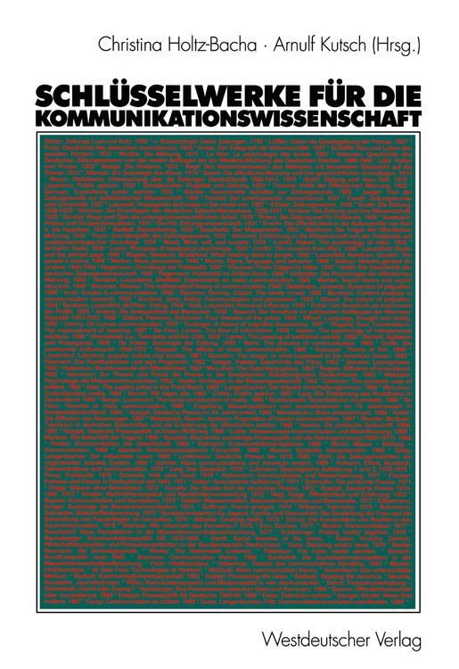 Produktbild: Schl&uuml;sselwerke f&uuml;r die Kommunikationswissenschaft