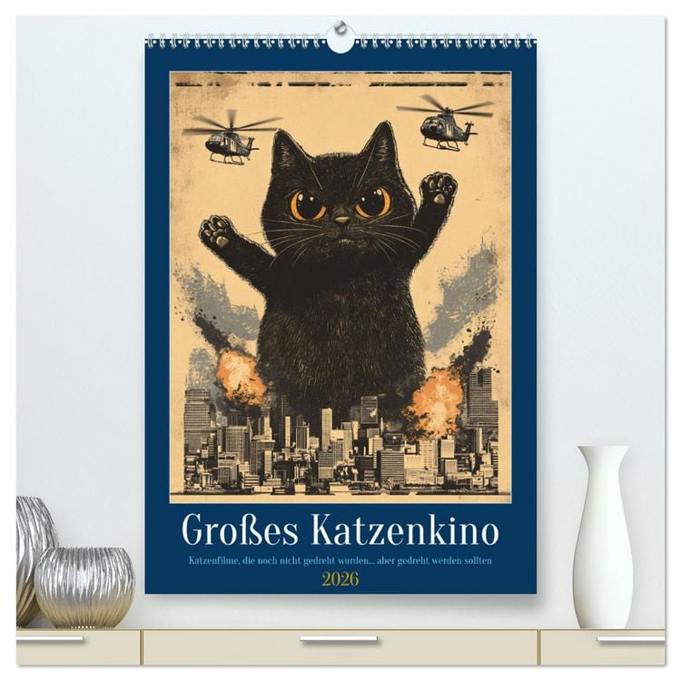 Produktbild: Gro&szlig;es Katzenkino (hochwertiger Premium Wandkalender 2026 DIN A2 hoch), Kunstdruck in Hochglanz
