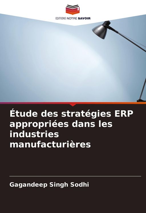 Produktbild: &Eacute;tude des strat&eacute;gies ERP appropri&eacute;es dans les industries manufacturi&egrave;res
