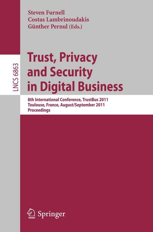 Produktbild: Trust, Privacy and Security in Digital Business