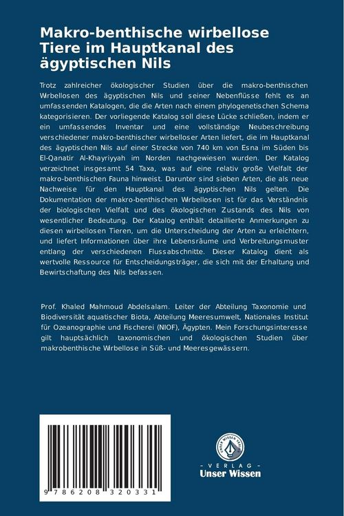 Produktbild: Makro-benthische wirbellose Tiere im Hauptkanal des &auml;gyptischen Nils