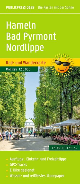 Produktbild: Publicpress Rad- und Wanderkarte Hameln, Bad Pyrmont, Nordlippe 1:50.000