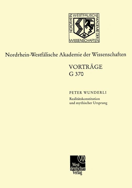 Produktbild: Realit&auml;tskonstitution und mythischer Ursprung