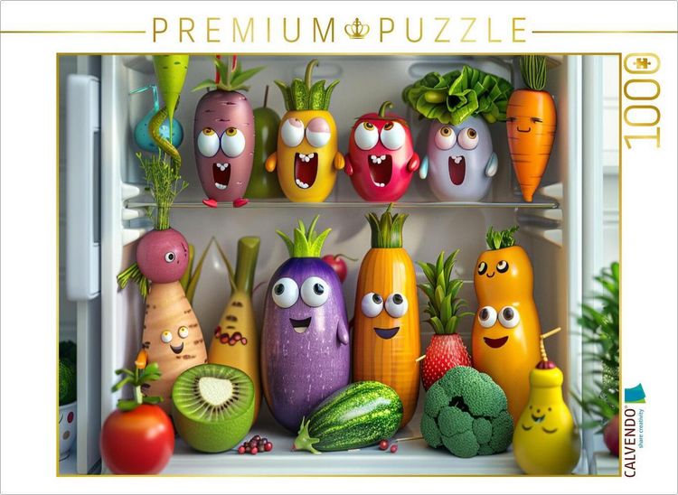 Produktbild: CALVENDO Puzzle Gem&uuml;se Chor im K&uuml;hlschrank | 1000 Teile Lege-Gr&ouml;&szlig;e 64x48cm Foto-Puzzle f&uuml;r gl&uuml;ckliche Stunden
