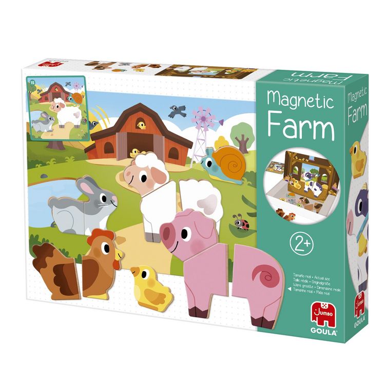 Produktbild: Goula 1110100488 - Magnetic Farm, Tier-Puzzle, Magnetspiel ab 2 Jahren