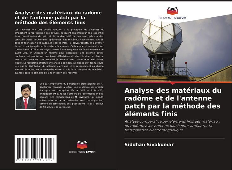 Produktbild: Analyse des mat&eacute;riaux du rad&ocirc;me et de l'antenne patch par la m&eacute;thode des &eacute;l&eacute;ments finis