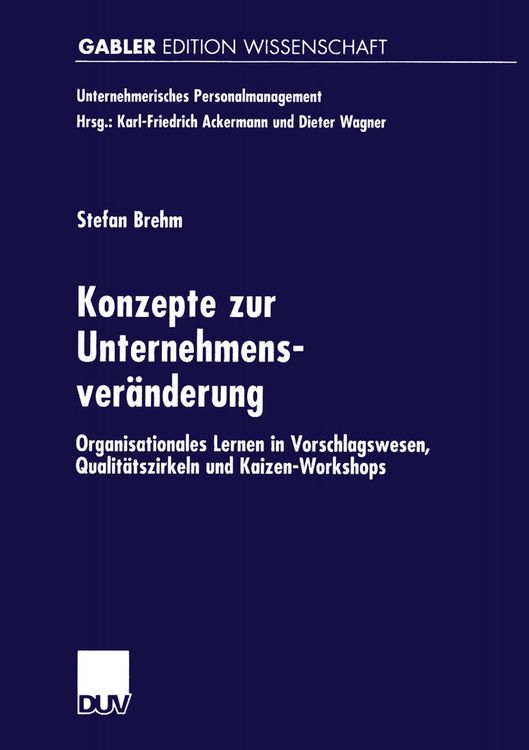 Produktbild: Konzepte zur Unternehmensver&auml;nderung