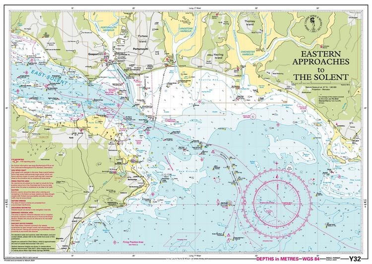 Produktbild: Y32 Eastern Approach to the Solent (Small Format), Imray Chart