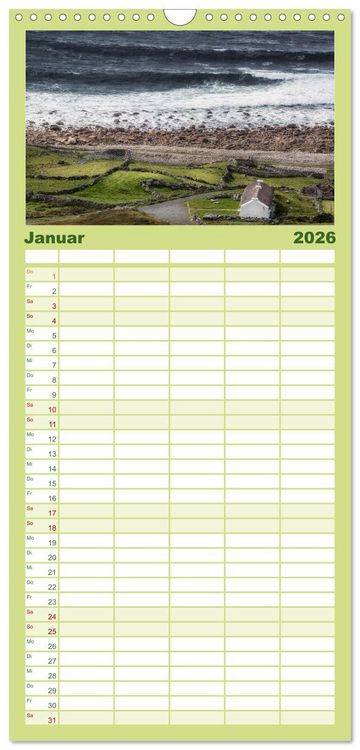 Produktbild: Familienplaner 2026 - Naturschauspiel Irland mit 5 Spalten (Wandkalender, 21 x 45 cm) CALVENDO