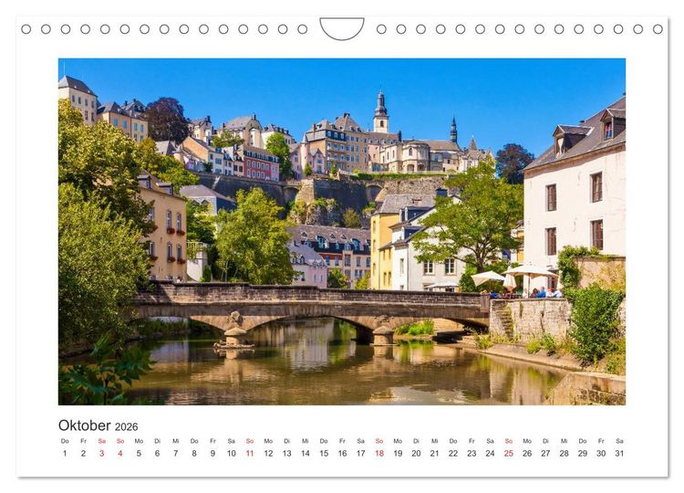Produktbild: LUXEMBURG Stadt der Kontraste (Wandkalender 2026 DIN A4 quer), CALVENDO Monatskalender