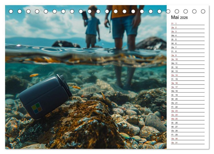Produktbild: Der Geocaching Found it Kalender (Tischkalender 2026 DIN A5 quer), CALVENDO Monatskalender
