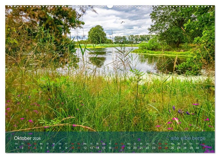 Produktbild: der elbestrom landschaft (Wandkalender 2026 DIN A2 quer), CALVENDO Monatskalender