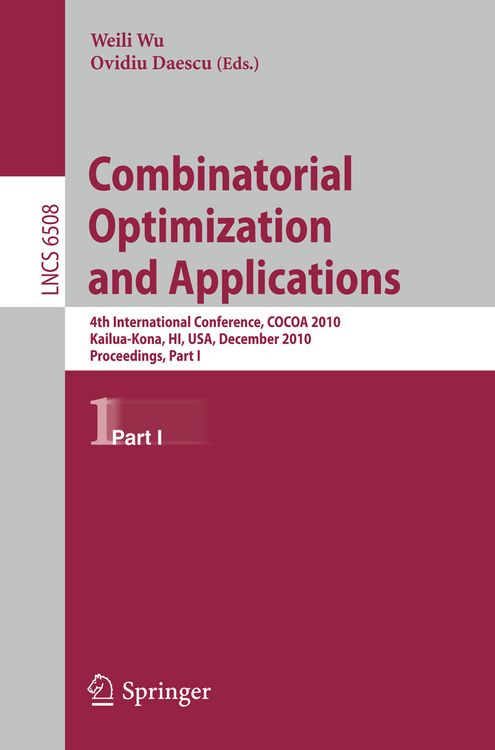 Produktbild: Combinatorial Optimization and Applications