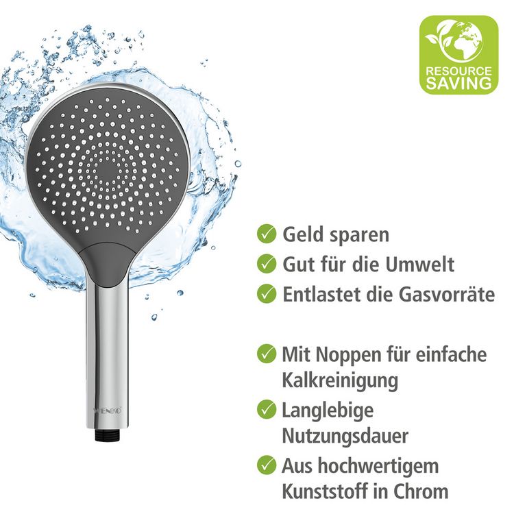 Produktbild: Duschkopf Watersaving Chrom, &Oslash; 12 cm