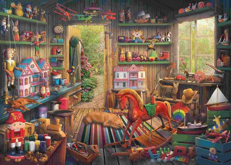 Produktbild: Erwachsenenpuzzle 1000 Teile - Spielzeug von damals