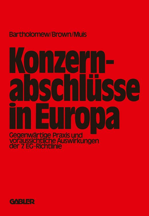 Produktbild: Konzernabschl&uuml;sse in Europa
