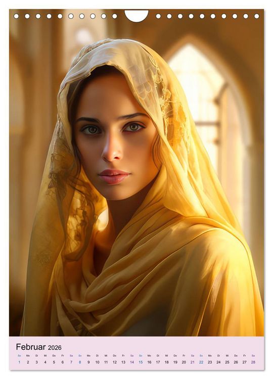 Produktbild: Arabische Prinzessinnen Fantasiebilder (Wandkalender 2026 DIN A4 hoch), CALVENDO Monatskalender