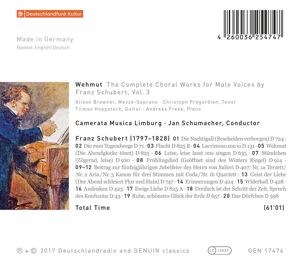 Produktbild: Wehmut-Werke f&uuml;r M&auml;nnerchor Vol.3