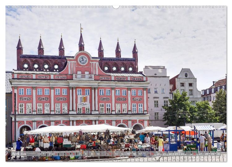 Produktbild: Rostock und Warnem&uuml;nde - Tor zur Welt (hochwertiger Premium Wandkalender 2026 DIN A2 quer), Kunstdruck in Hochglanz