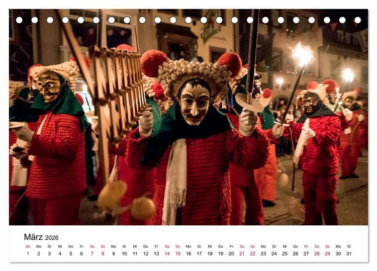 Produktbild: Die Elzacher Fastnacht (Tischkalender 2026 DIN A5 quer), CALVENDO Monatskalender