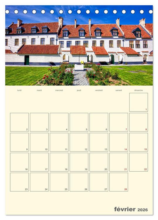 Produktbild: Comt&eacute; belge de Flandre (Calendrier de bureau 2026 DIN A5 horizontal), CALVENDO calendrier mensuel
